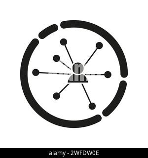Relations diagram icon. Vector illustration. EPS 10. Stock image. Stock Vector