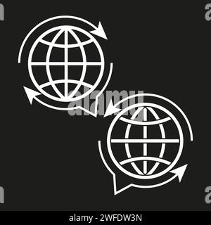 Translate icon. Vector illustration. EPS 10. Stock image. Stock Vector