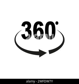 360 degree view icon. Vector illustration. stock image. EPS 10. Stock Vector