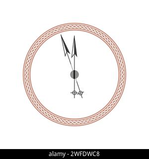 Clock Icon. Clock roman ornament. Vector illustration. Eps 10. Stock image. Stock Vector