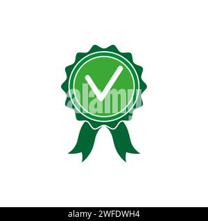 Approved certified icon. Certified medal icon. Certified seal icon. Vector illustration. Eps 10. Stock image. Stock Vector