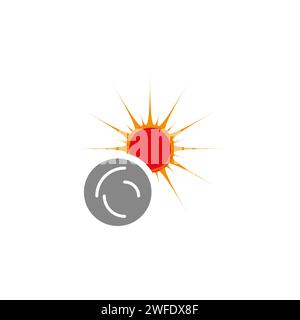 Eclipse solar icon . Vector illustration. EPS 10. Stock image. Stock Vector