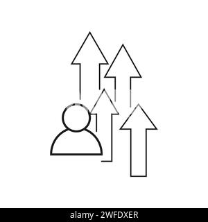 Human self development icon. Eps 10. Stock image. Stock Vector