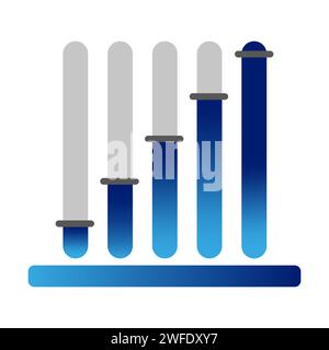 Blue vertical sliders, adjusters. Vector illustration. EPS 10. Stock image. Stock Vector