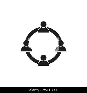 People network icon. Business icon. Vector illustration. EPS 10. Stock image. Stock Vector