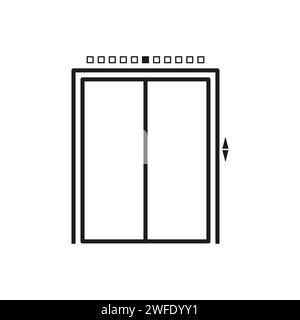 Lift icon. Elevator icon with floor lights. Vector illustration. Eps 10. Stock image. Stock Vector