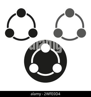 Collaboration icon set. Vector illustration. EPS 10. Stock image. Stock Vector