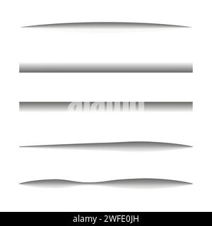 Set of realistic shadow effect. Vector illustration. EPS 10. Stock image. Stock Vector