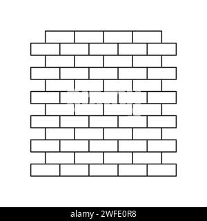 Brick wall icon. Vector illustration. EPS 10. stock image. Stock Vector