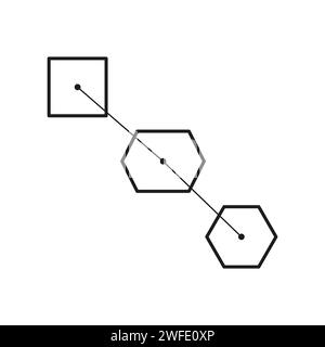 Blend Icon. Source shape transition to another destination shape ...