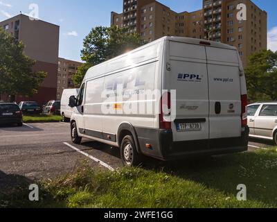 HAVIROV, CZECH REPUBLIC - AUGUST 3, 2023: Fiat Ducato Maxi of PPL delivery logistics company Stock Photo