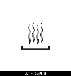 Heat sign. Heat wave of steam icon. Superheated icon. Steam symbol. Vector illustration. Eps 10. Stock image. Stock Vector