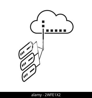 Cloud computing network concept. Demand availability of computer system. Vector illustration. EPS 10. stock image. Stock Vector