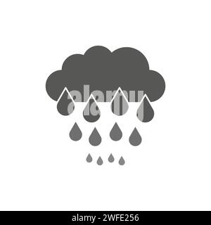 Cloud with rain icon. Vector illustration. Eps 10. Stock image. Stock Vector