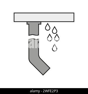 Gutter icon. Vector illustration. EPS 10. Stock image. Stock Vector