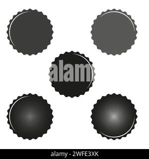 Bottle cap set. Vector illustration. EPS 10. stock image. Stock Vector