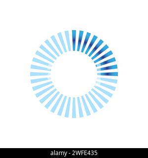 Preloader, circular shape. Segmented circle sign. Vector illustration. EPS 10. Stock image. Stock Vector