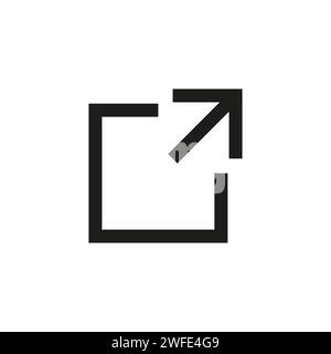 Link icon. Hyperlink symbol. External link icon. Download, share, load icon. Vector illustration. EPS 10. stock image. Stock Vector
