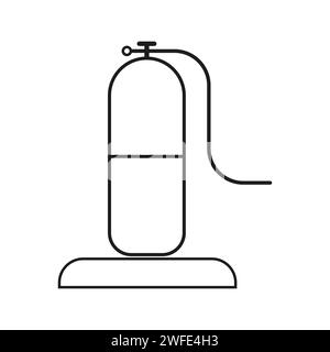 Gas cylinder icon. Vector illustration. EPS 10. Stock image. Stock Vector