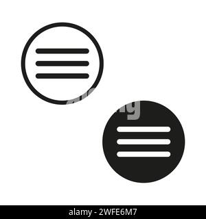 Menu Icon. Web menu symbol. Vector illustration. EPS 10. Stock image. Stock Vector