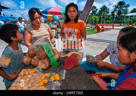 Market scenes, Iquitos, the largest city in the Peruvian rainforest, Peru, South America.  Iquitos is the capital city of Peru's Maynas Province and L Stock Photo