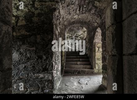hallway in a historic castle Stock Photo