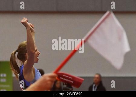 Ostrava, Czech Republic. 30th Jan, 2024. Tina Sutej of Slovenia competes in women's pole vault at the Czech Indoor Gala meet, part of the World Athletics Indoor Tour Gold, in Ostrava, Czech Republic, January 30, 2024. Credit: Jaroslav Ozana/CTK Photo/Alamy Live News Stock Photo