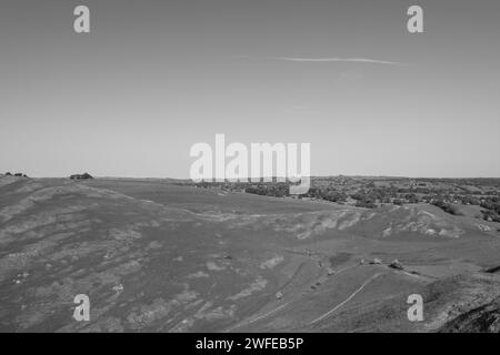 View from the top of Thorpe Cloud at dovedale in the Peak District Stock Photo