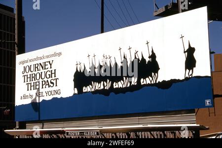 Neil Young movie Journey Through The Past on the Sunset Strip, Hollywood, California, USA, 1974 Stock Photo