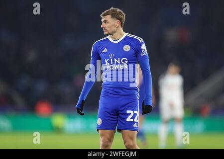 Kiernan Dewsbury-Hall #22 of Leicester City during the game Stock