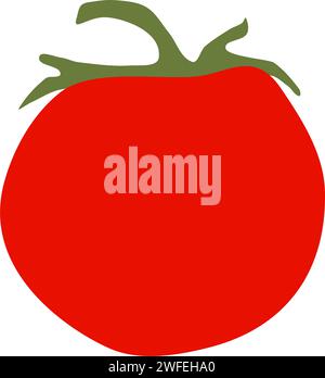 Red Tomato Vector Illustration Stock Vector