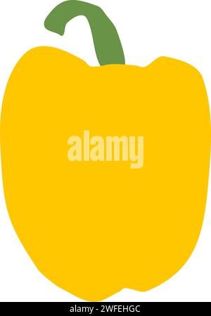 Yellow Bell Pepper Vector Illustration Stock Vector