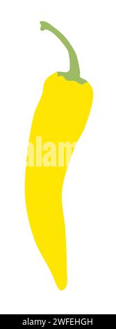 Yellow Chilli Pepper Vector Illustration Stock Vector