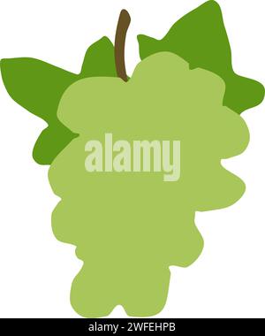 Bunch of Green Grapes Vector Illustration Stock Vector