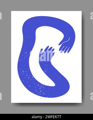 Abstract wiggling gesticulating hands vector Stock Vector