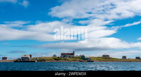 Coastal village, Ile Aux Marins, Saint Pierre Miqueleon Stock Photo