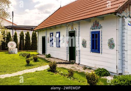 Zalipie, Poland - April 29, 2023: Zagroda Felicji Curylowej open air museum and ethnographic park of folk architecture and paintings in Zalipie villag Stock Photo