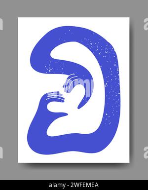 Abstract wiggling gesticulating hands vector Stock Vector