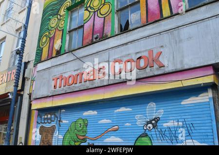 Former Thomas Cook outlet on High Street, Swansea, Wales. 26th January 2024. Stock Photo