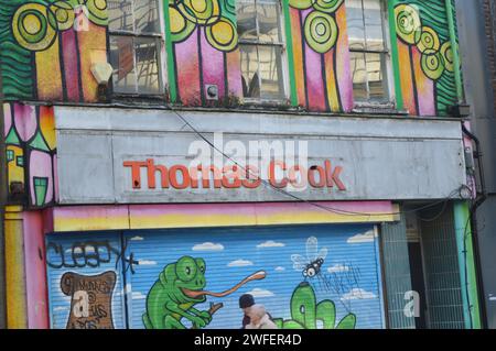 Former Thomas Cook outlet on High Street, Swansea, Wales. 26th January 2024. Stock Photo