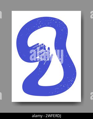 Abstract wiggling gesticulating hands vector Stock Vector