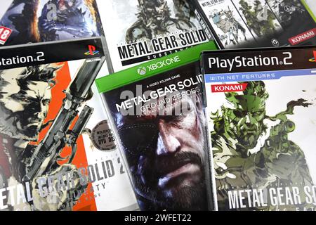 Metal Gear Solid video game series – Wales, UK  –  29 January 2024 Stock Photo