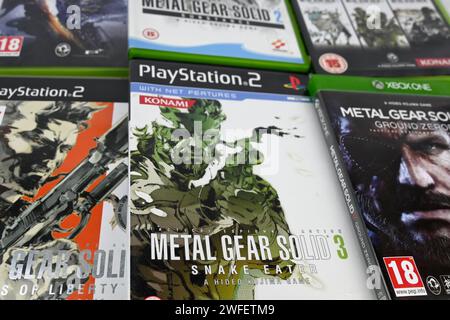 Metal Gear Solid video game franchise  – Wales, UK  –  29 January 2024 Stock Photo