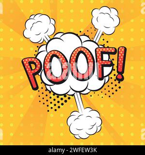 Poof text pop art style vector image Stock Vector
