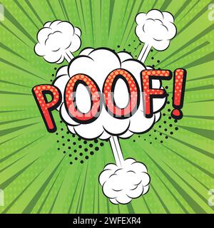 Poof text pop art style vector image Stock Vector