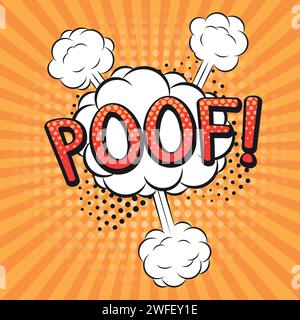 Poof text pop art style vector image Stock Vector