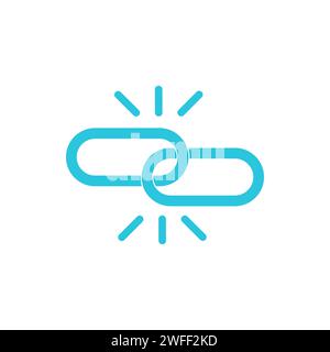 Unbreakable, Strong chain, bond, connection, link icon. From blue icon set Stock Vector