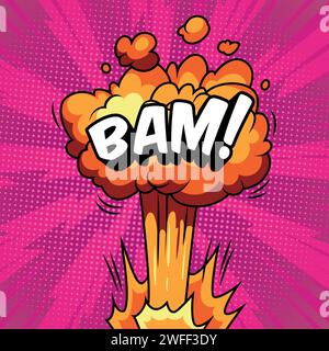Bam text pop art style vector image Stock Vector