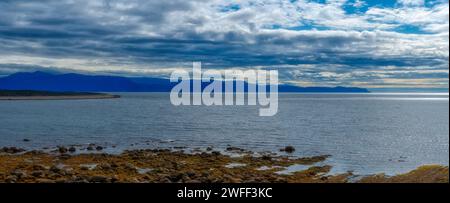 Clouds above sea, Green Point, Gros Morne National Park, Newfoundland, Canada Stock Photo