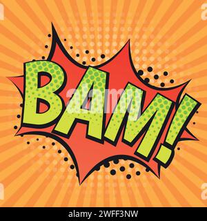 Bam text pop art style vector image Stock Vector